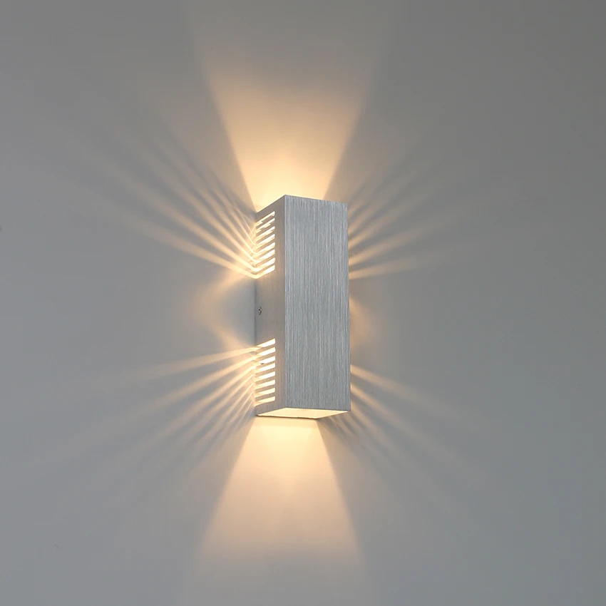 מודרני LED 9W יצירתי מקורה מנורת קיר מינימליסטי סלון, חדר שינה למסדרון-תאורה קישוט כסוף אלומיניום מנורת קיר התמונה 0