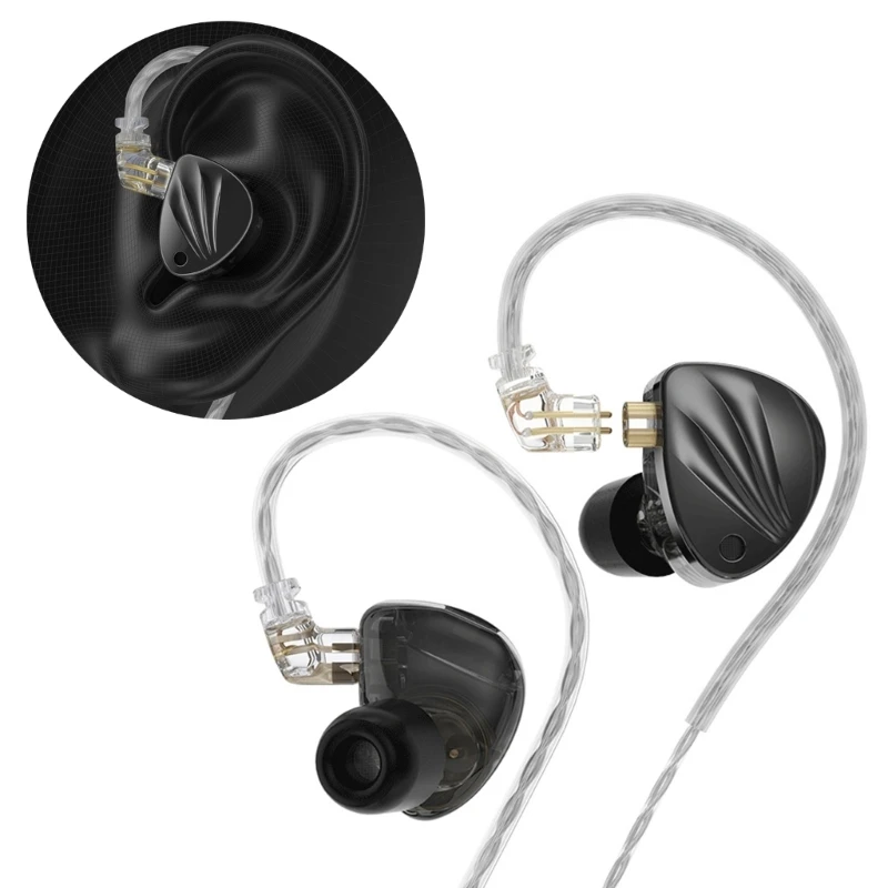 ב-האוזן אוזניות 1DD+1BA Tunable טכנולוגיה HiFi Earbud חוט אוזניות עם שדרוג XUN-10mm דינמי סלילי 45BA התמונה 1