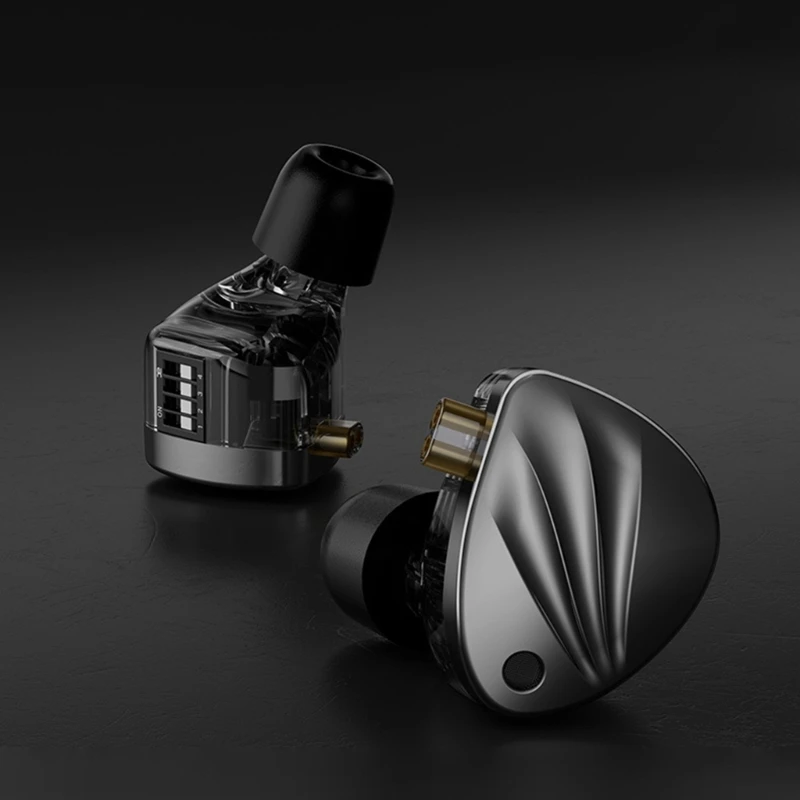 ב-האוזן אוזניות 1DD+1BA Tunable טכנולוגיה HiFi Earbud חוט אוזניות עם שדרוג XUN-10mm דינמי סלילי 45BA התמונה 2