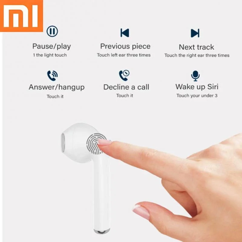Xiaomi TWS אלחוטית Bluetooth 5.1 אוזניות משחק ספורט אוזניות בתוך האוזן עם מיקרופון סטריאו HIFI מוסיקת אוזניות אוזניות עמיד למים התמונה 3