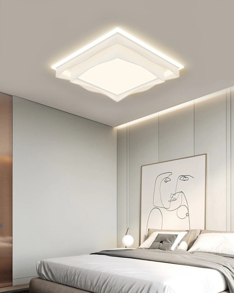אור תקרת led מטבח מודרני תאורה מנורת תקרה עבור חדר השינה חמוד עיצוב חדר חמים ביתיים אווירה פשוטה מנורות התמונה 2