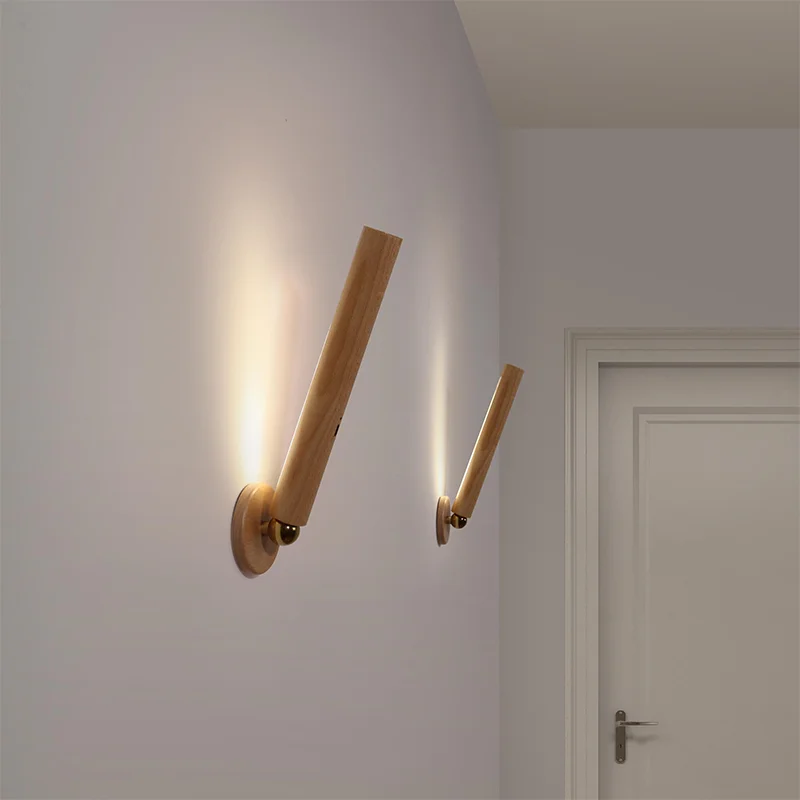 מינימליסטי עמעום טעינת Usb נייד לילה אור מגנטי ספיחה עץ 360 תואר הסיבוב של משק הרצועה הארוכה מנורות קיר התמונה 3