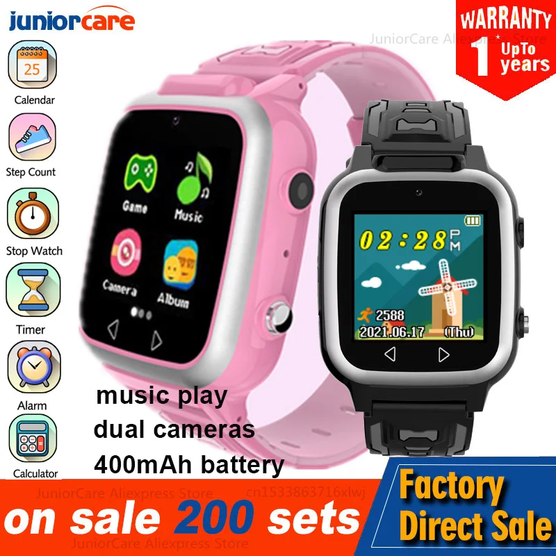 ילדים שעון חכם משחק מוזיקה פדומטר מצלמה כפולה ילדים הקלטת MP3 Smartwatch התינוק לצפות מתנה בנים בנות התמונה 0
