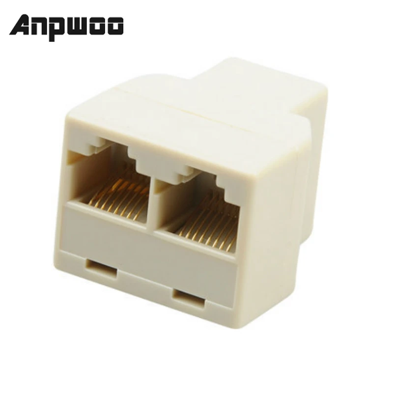 ANPWOO 3Pcs 1 2 דרך רשת Ethernet LAN כבל RJ45 נקבה ספליטר מחבר מתאם התמונה 0