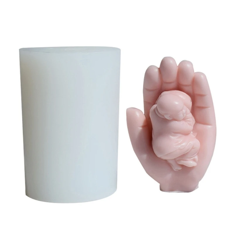 מעולה Aromatherapys נר עובש התינוק סיליקון עובש בודהות יד לילד גבס קישוטים עובש נר Maing מלאכה התמונה 0