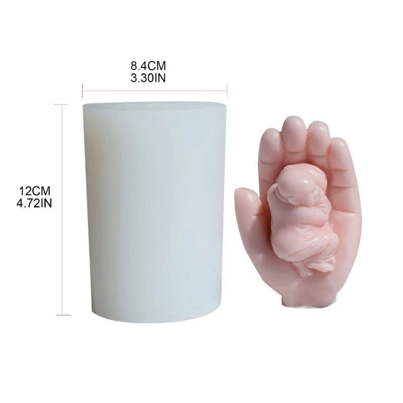 מעולה Aromatherapys נר עובש התינוק סיליקון עובש בודהות יד לילד גבס קישוטים עובש נר Maing מלאכה התמונה 5