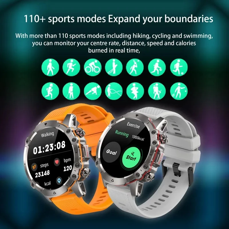 גברים שעון חכם בריא לפקח ספורט כושר Watches1.43 אינץ מסך HD Bluetooth שיחה Smartwatch מתאים עבור אנדרואיד IOS 2023 התמונה 5