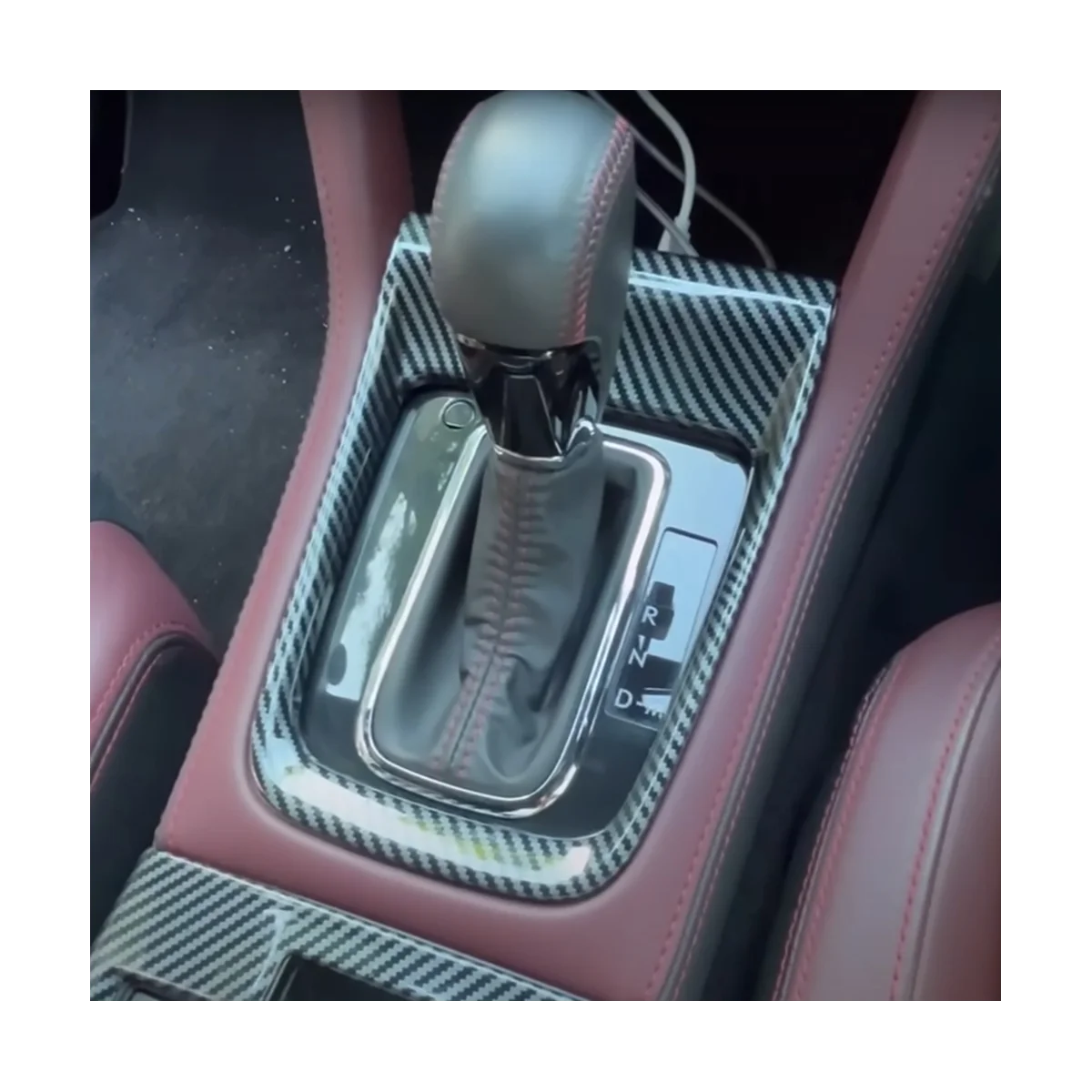 הרכב סיבי פחמן בקרה מרכזי ציוד Shift לוח מדבקות הפנים שינוי עבור סובארו WRX / WRX STI 2015-2020 התמונה 2