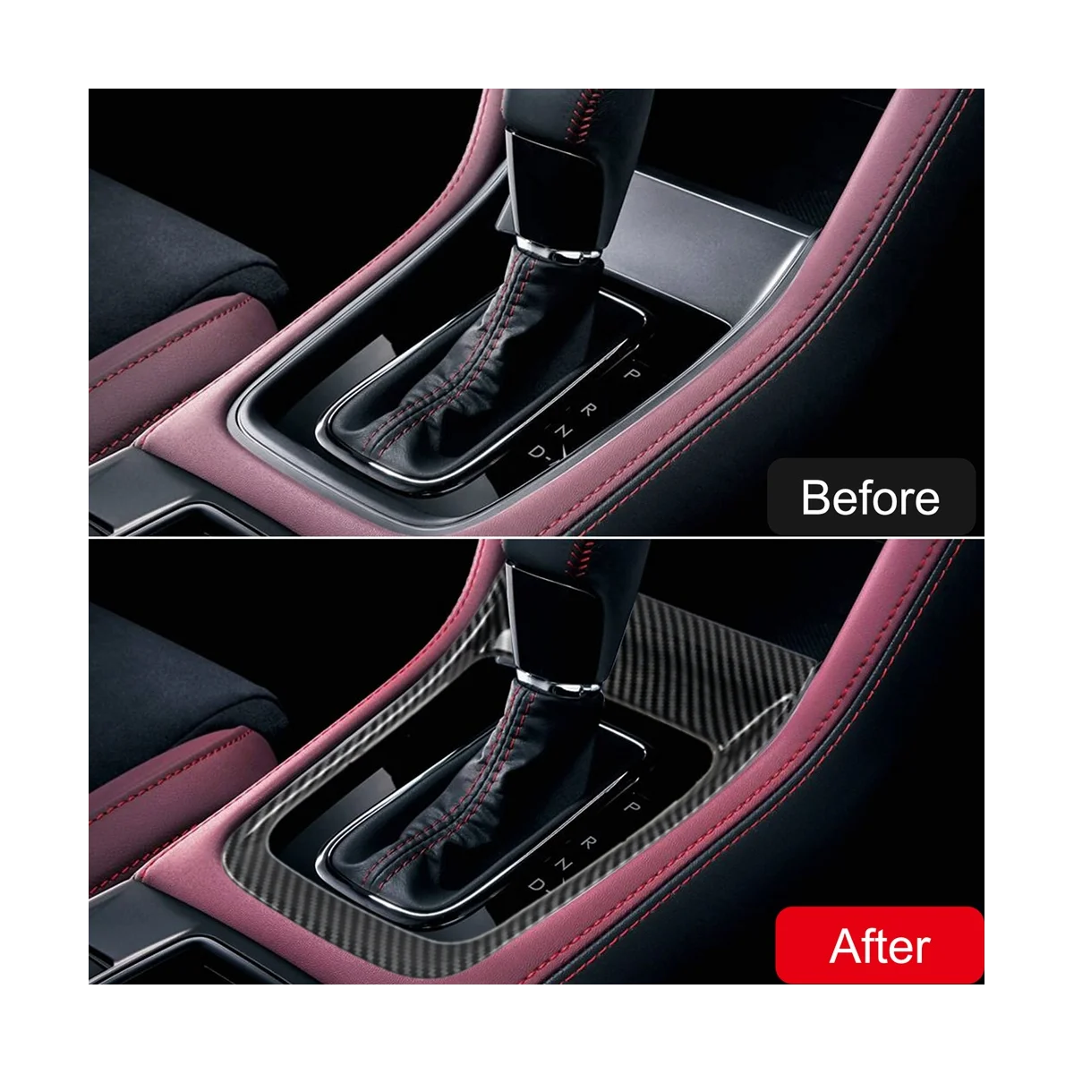 הרכב סיבי פחמן בקרה מרכזי ציוד Shift לוח מדבקות הפנים שינוי עבור סובארו WRX / WRX STI 2015-2020 התמונה 3