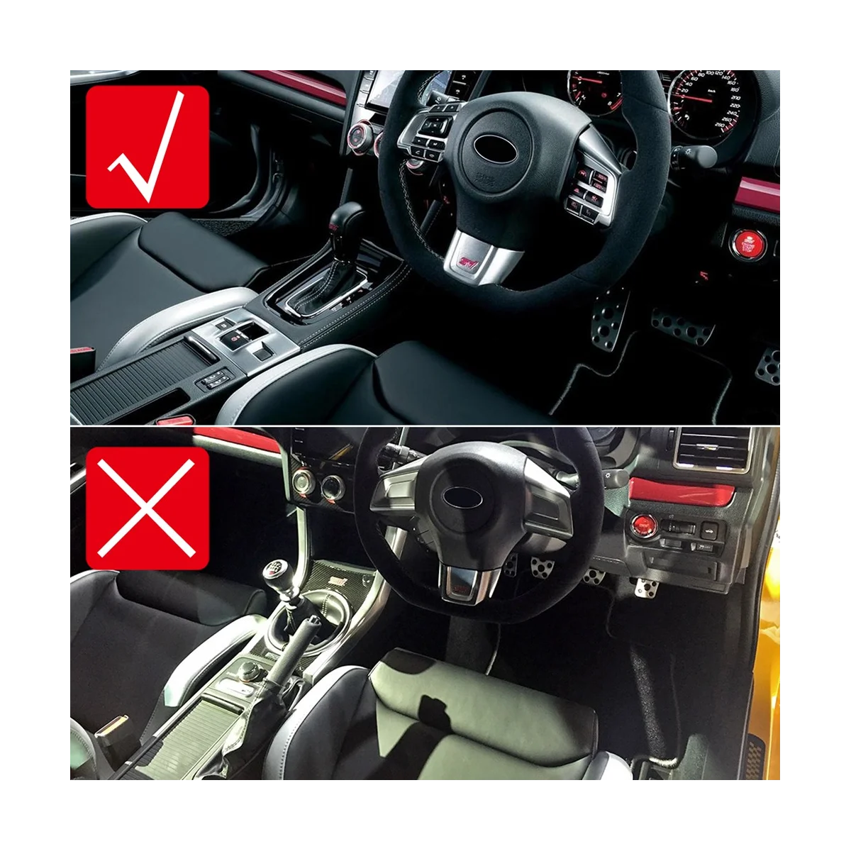 הרכב סיבי פחמן בקרה מרכזי ציוד Shift לוח מדבקות הפנים שינוי עבור סובארו WRX / WRX STI 2015-2020 התמונה 4