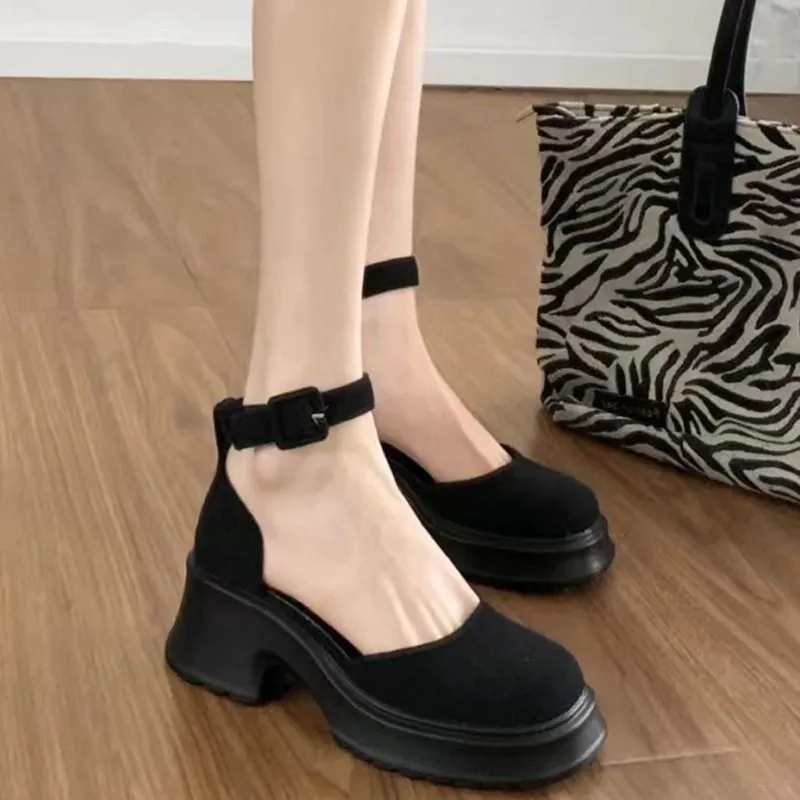 2023 קיץ אופנה פלטפורמה שמלה לוליטה ורוד נעלי סופר סנדלים עם עקבים גבוהים נשים משאבות קלאסי שחור סקסי עקבים נעליים התמונה 3