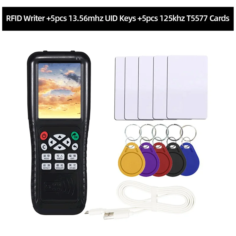 RFID צילום עם מלא לפענח את פונקציית כרטיס חכם מפתח NFC IC ID Duplicator Reader Writer (UID מפתח T5577 כרטיס) התמונה 1