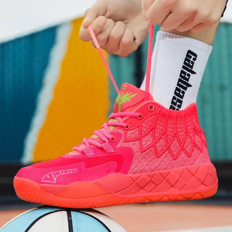 2023 Mens כדורסל נעלי Non-להחליק אימון חדר כושר נעלי ספורט זכר לביש עבור תנועה נעלי כדורסל לגברים סל Homme התמונה 4