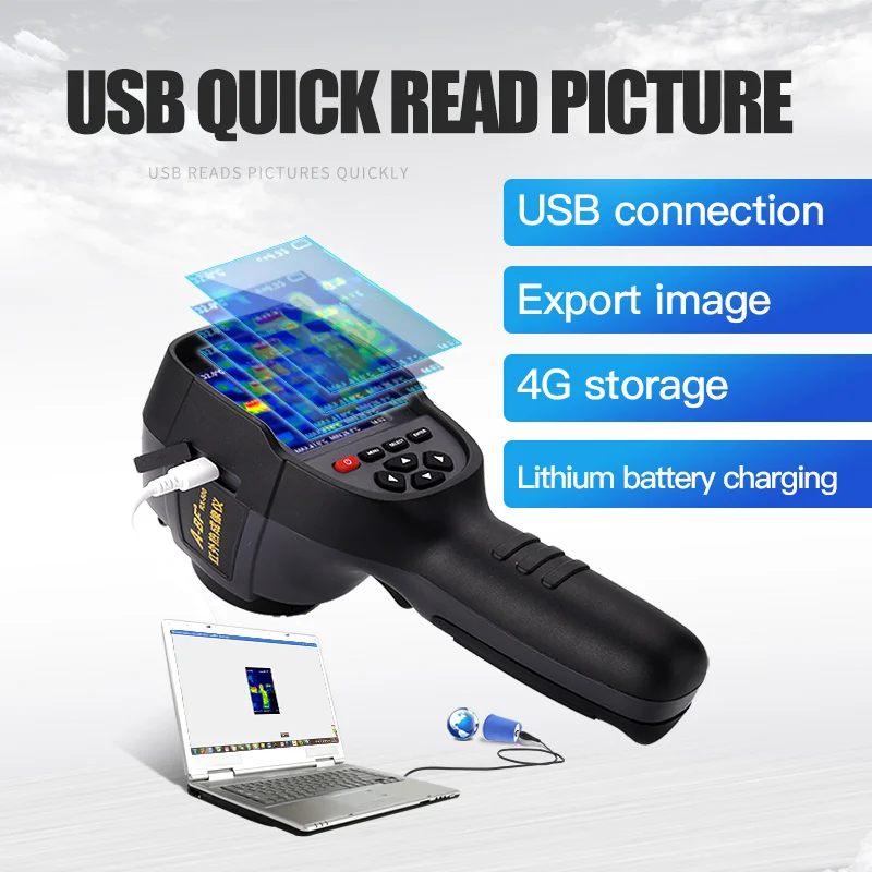 RX-500 תרמית אינפרא אדום Imager מראה כף יד מדחום USB מצלמה הדמיה תרמית רצפה קיר חימום צינור הבוחן התמונה 3