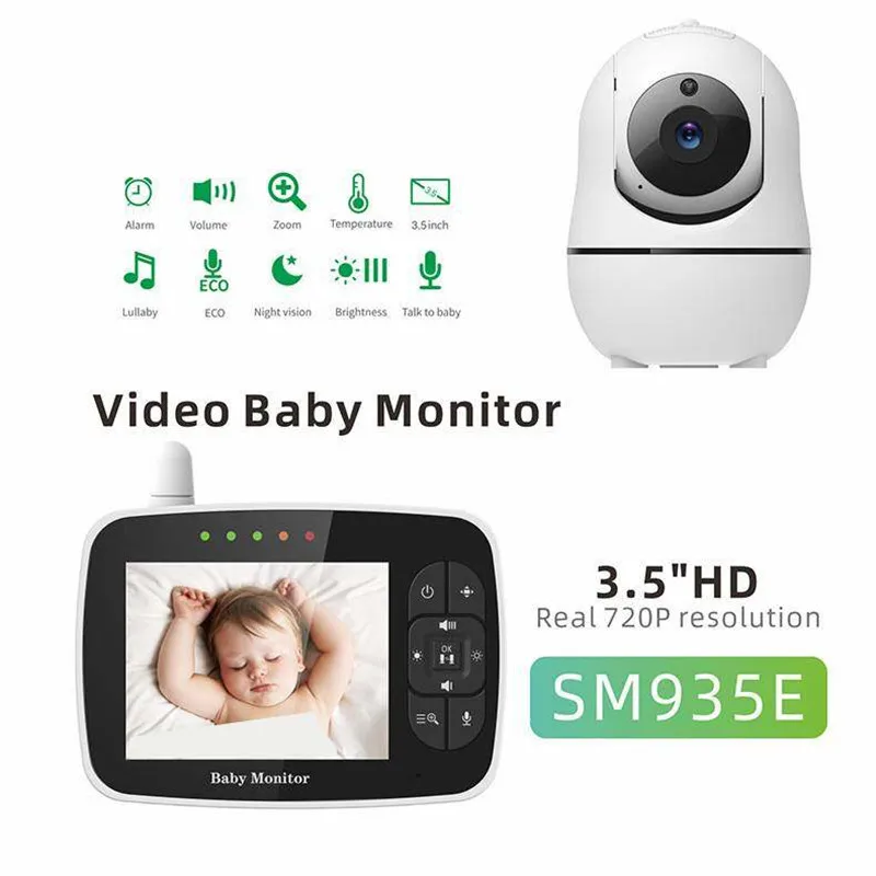 SM935E התינוק עם צג 3.5 אינץ LCD צבעוני מסך וידאו אינטרקום דו-כיווני בייבי מוניטור תמיכה מרחוק המצלמה פן המצלמה זום התמונה 0