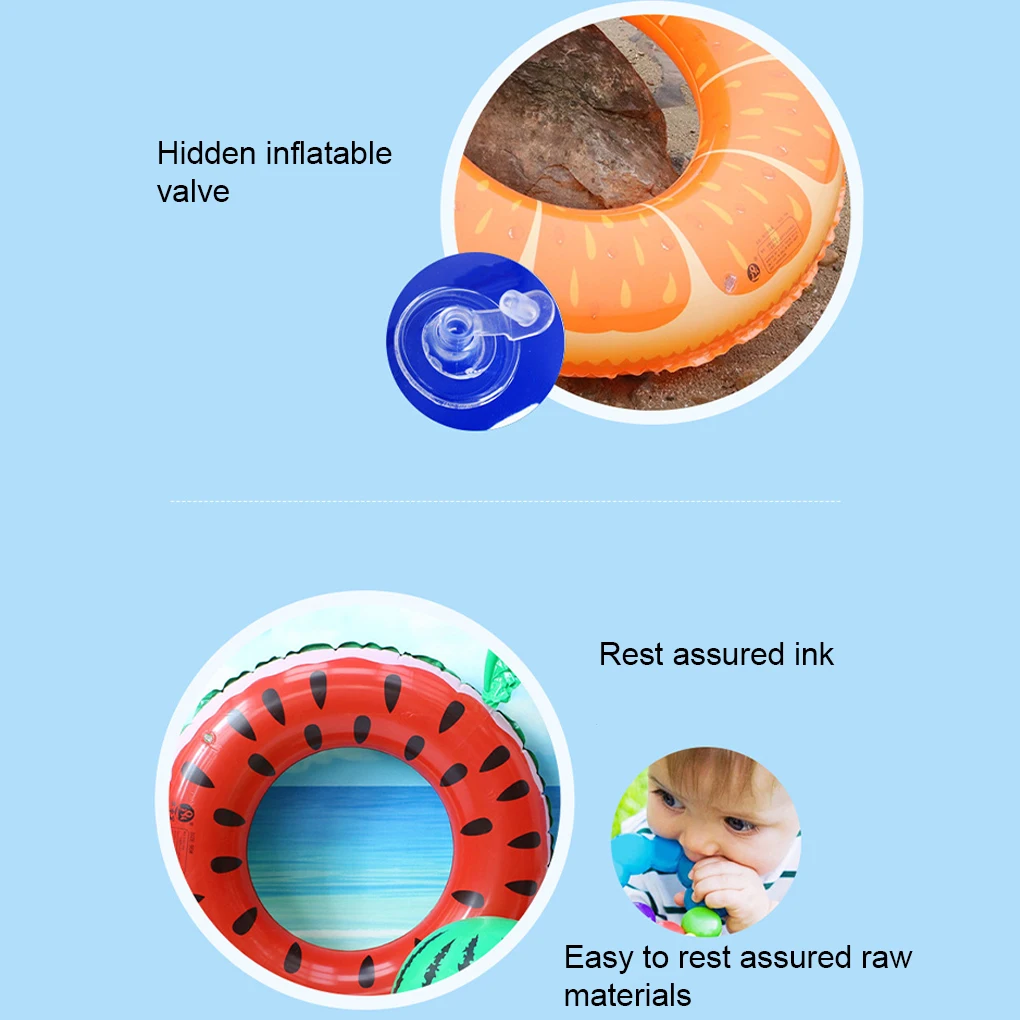 צבעוני PVC פירות טבעת צפה - מומלץ לגילאי 9 ומעלה הקיץ מסיבות בריכה שחייה הטבעת שחייה התמונה 1