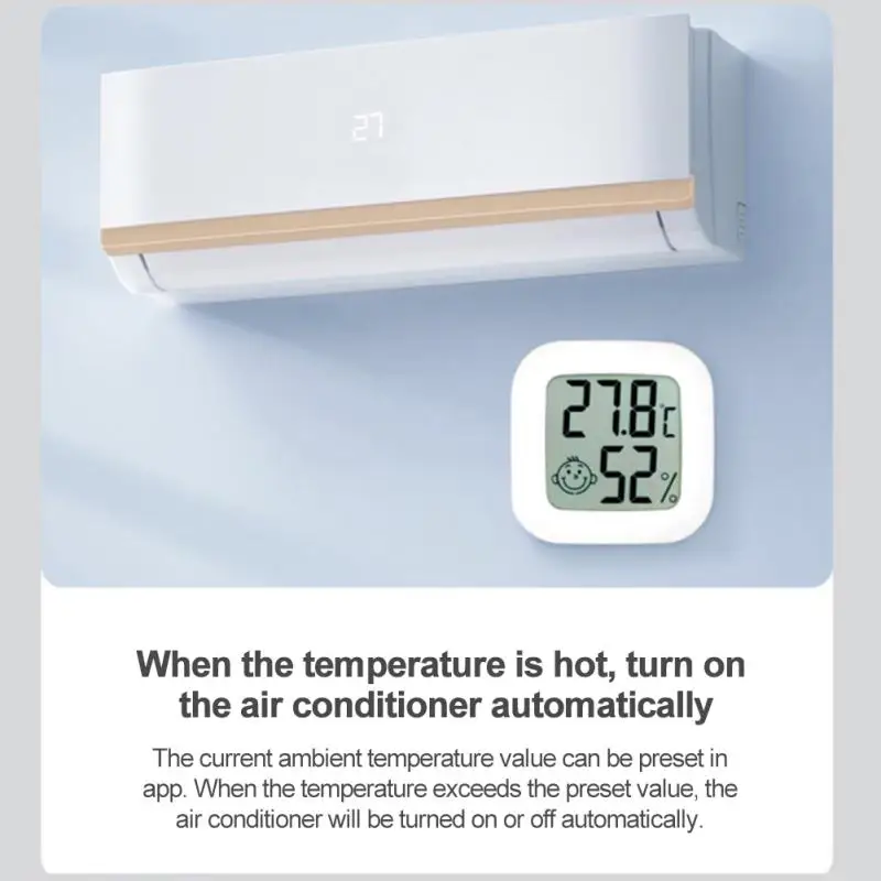 Tuya חכם ZigBee מדחום בבית מקורה טמפרטורה ולחות חיישן עם תצוגת LCD אפליקציה שליטה קולית אלקסה הבית של Google התמונה 2