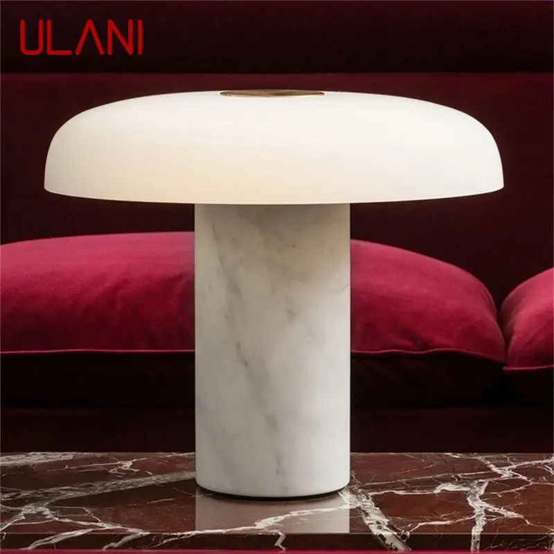 ULANI נורדי פשוט מנורת שולחן מודרני יצירתי שיש LED שולחן אור פטריות לקישוט הסלון, חדר השינה התמונה 0