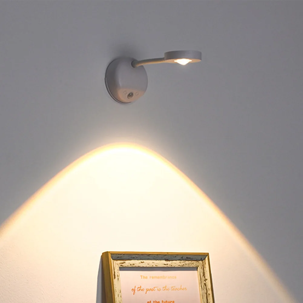 LED חיישן תנועה, אור, תאורה אלחוטית נטענת USB עבור מטבח חדר שינה סלון חיישן מנורת קיר תאורה פנימית התמונה 3